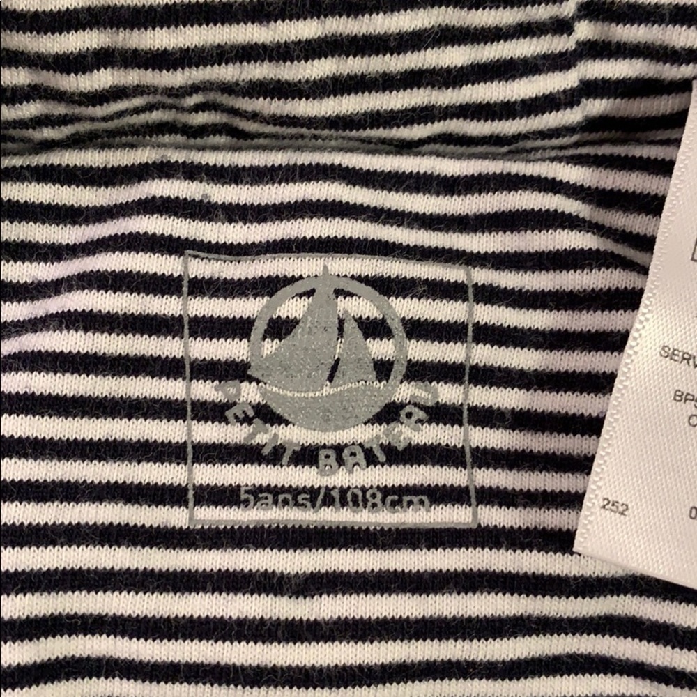 Petit Bateau quilted Breton style hoodie vest - Picture 5 of 5